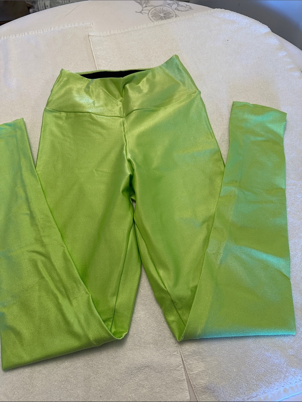 High-Rise Lime Green Performance Leggings